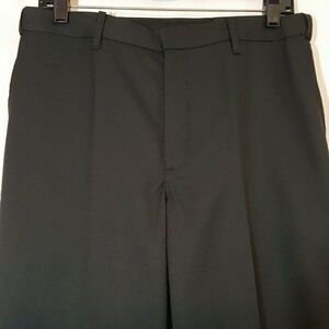 NEW Edwards Pants Black Flat Front Mircrofiber Comfort Waist Sz 32 X 30